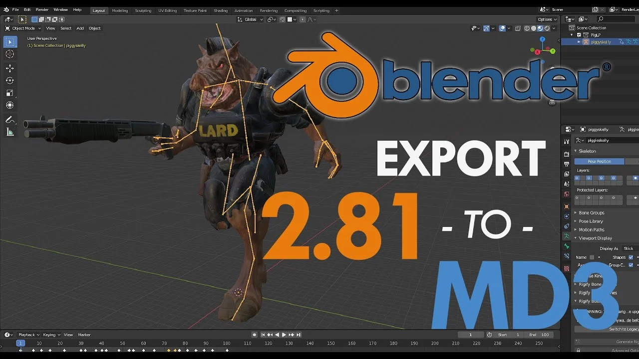 Blebder MD3 Export addon