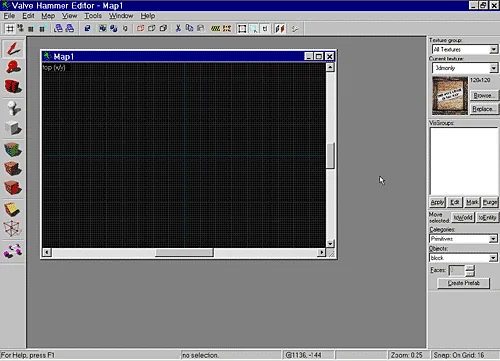 Valve Hammer Editor map interface
