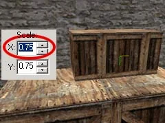 Reduce the Scale of the texture by 2 times along the X or Y axis depending on the position of the box Reduce the Scale of the texture by 2 times along the X or Y axis depending on the position of the box
