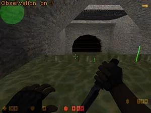 We stand on the upper platform and select a jumping waypoint We stand on the upper platform and select a jumping waypoint