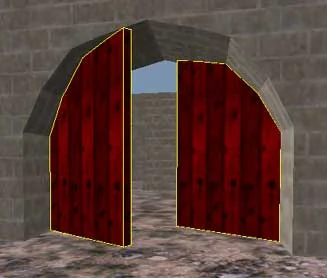 The gate is ready, the upper parts of the gates are shaped like an arch The gate is ready, the upper parts of the gates are shaped like an arch