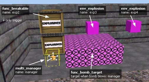 Creating a chain of explosions
