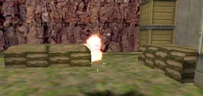 Explosion after passing through a tripwire