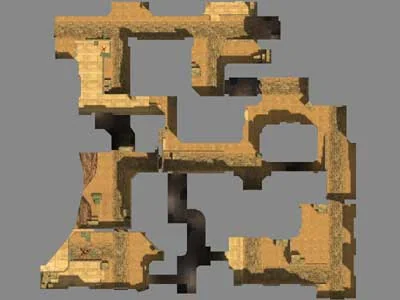Top view of the de_dust2 map