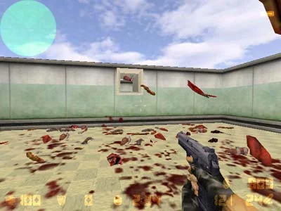 Pieces of meat flying out of the pipe