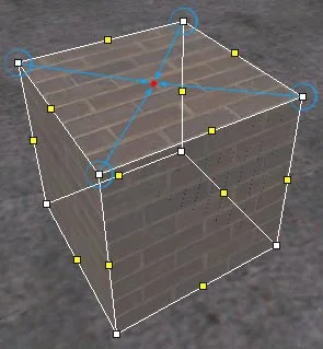 Move each of the 4 vertices to the center of the top side of the cube Move each of the 4 vertices to the center of the top side of the cube