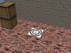 Marking the bomb site with a decal Marking the bomb site with a decal