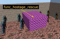 Defining a hostage rescue area using the func_hostage_rescue object Defining a hostage rescue area using the func_hostage_rescue object