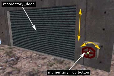 Create a momentary_door door and a momenatry_rot_button valve