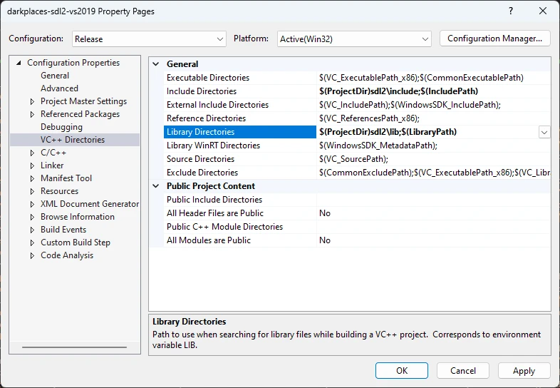 How to compile DarkPlaces engine in Visual Studio